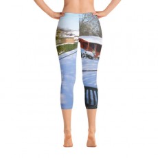 All-Over Print Capri Leggings with Bowling Green in Winter